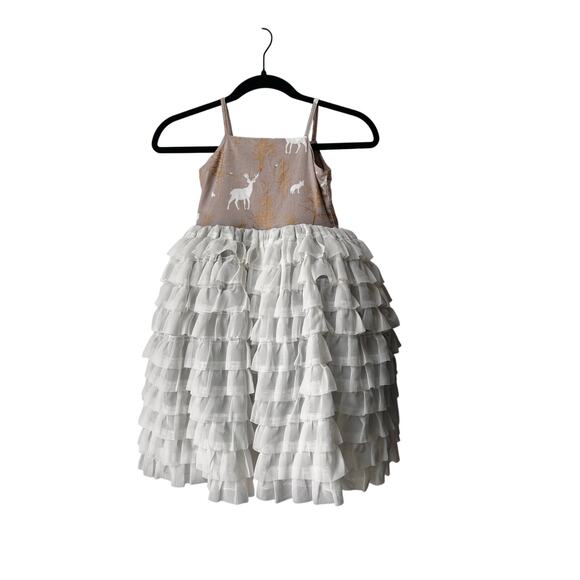 Magpie & Mabel Dahlia Dress - Deer Print - Size 6 - Picture 2 of 8